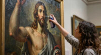 TIL the woman who famously ruined a Jesus painting in Spain was actually celebrated. The viral painting drew in thousands of visitors and raised money for an elderly home. The “botched” painting now sits protected behind a piece of glass.