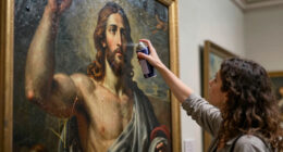 TIL the woman who famously ruined a Jesus painting in Spain was actually celebrated. The viral painting drew in thousands of visitors and raised money for an elderly home. The “botched” painting now sits protected behind a piece of glass.