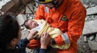 Mum rescued from Venezuela rubble with newborn baby tells BBC how he helped her survive
