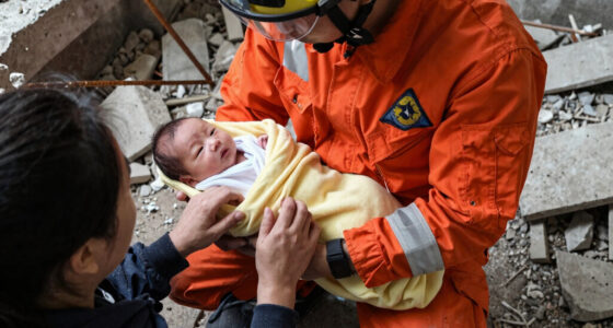 Mum rescued from Venezuela rubble with newborn baby tells BBC how he helped her survive