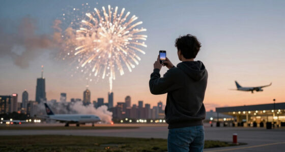 Chicago Plane Fireworks Strike