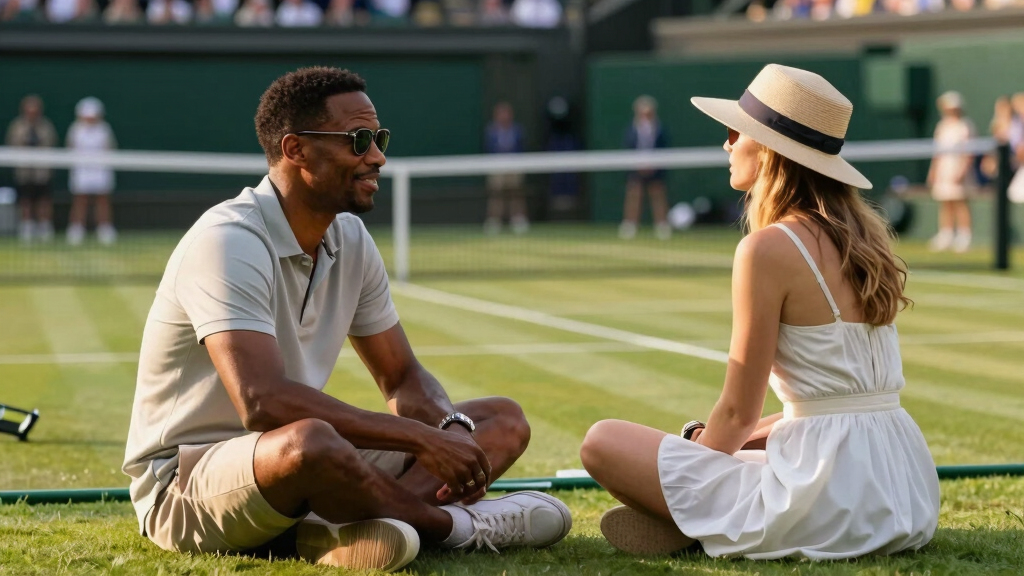Chris Rock Enjoys Wimbledon with New Girlfriend Simone Henault