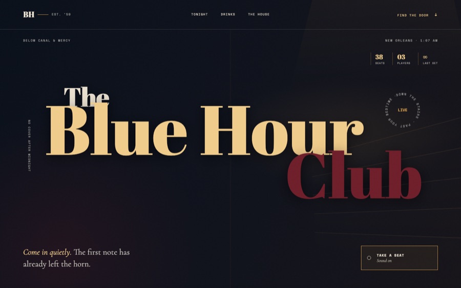 The Blue Hour Club — Jazz Below Canal Street (FABLE/175)
