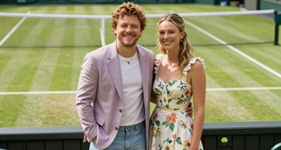 Niall Horan and Amelia Woolley serve couple goals at Wimbledon 2026