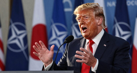 Trump renews Greenland threats at NATO summit, says U.S. could remove troops from Europe