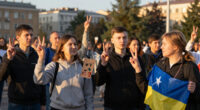 In Photos: Russians Abroad Hold Peace Rallies On The Main Day Of Voting In Russia’s State Duma Elections As Voters At Home Write ‘No War’ On Ballots
